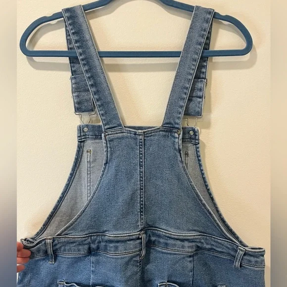 AVA & VIV Women’s Denim Jeans Stretch Bib Overalls Tapered Leg Plus Size 16W - Picture 9 of 15